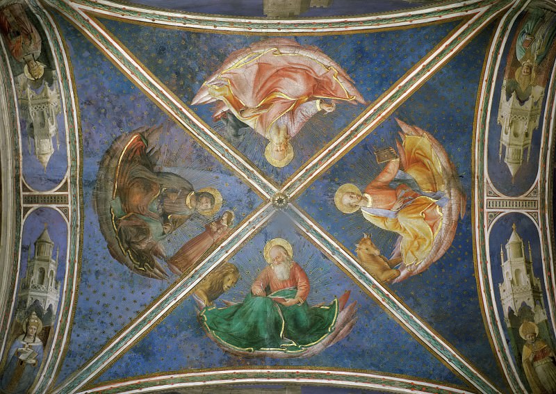 View of the chapel vaulting, Fra Angelico