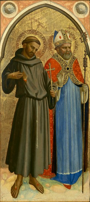 Saint Francis and a Bishop Saint, Fra Angelico