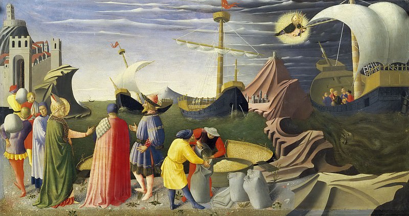 Perugia Altarpiece, predella – St Nicholas saves the ship
