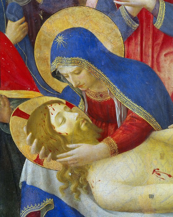 Lamentation over Christ, detail, Fra Angelico