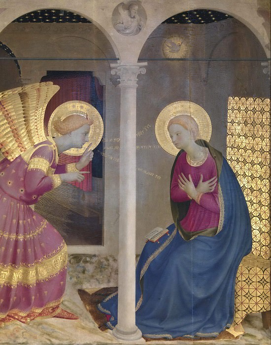Cortona Altarpiece – Annunciation, detail, Fra Angelico