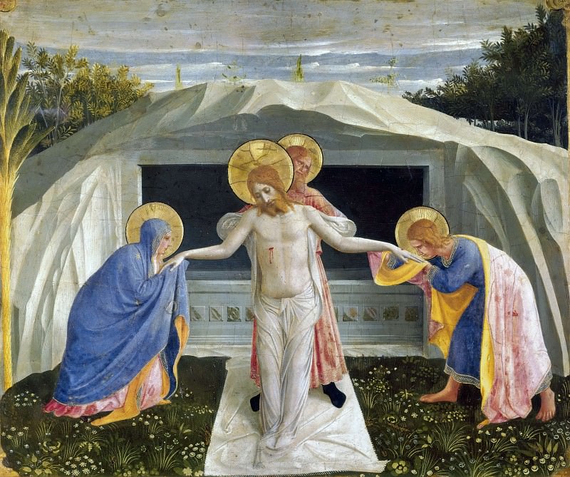 Алтарь монастыря Сан Марко, пределла – Погребение Христа, Фра Анджелико