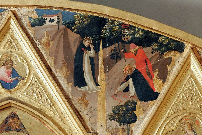 St Peter Martyr Altarpiece, detail – The murder of St. Peter Martyr, Fra Angelico