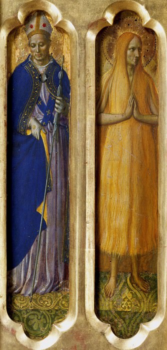 Perugia Altarpiece – St Louis of Toulouse and Mary of Egypt, Fra Angelico