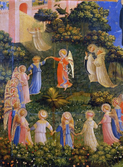 The Last Judgement, detail – The dance of the beatified, Fra Angelico