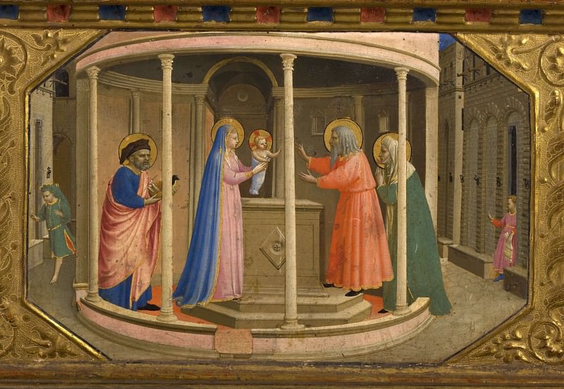 The Annunciation Altarpiece, predella 4 – Bringing to the temple, Fra Angelico