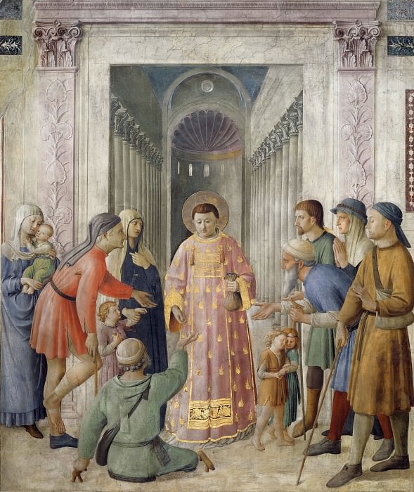 St Lawrence Distributing Alms, Fra Angelico