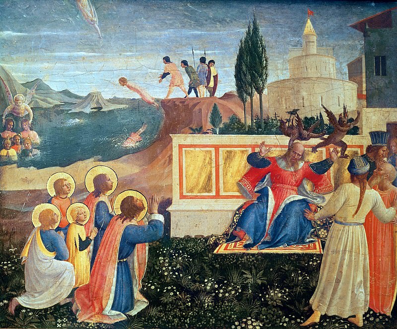 Алтарь монастыря Сан Марко, пределла – Спасение святых Косьмы и Дамиана, Фра Анджелико
