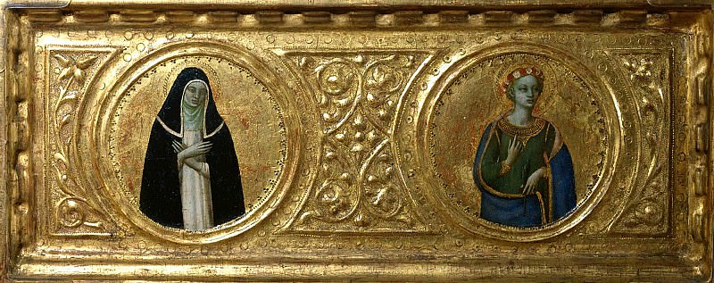 St Peter Martyr Altarpiece, predella – Saints Catherine of Siena and Cecilia, Fra Angelico