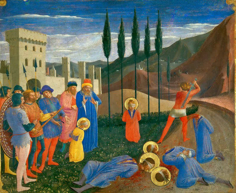 San Marco altarpiece, predella – Beheading of Saint Cosmas and Saint Damian, Fra Angelico