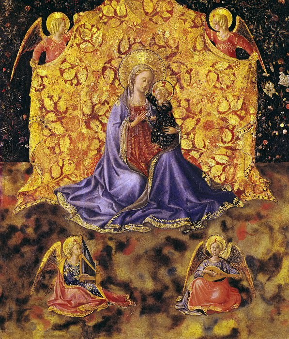 Madonna of Humility with Angels, Fra Angelico