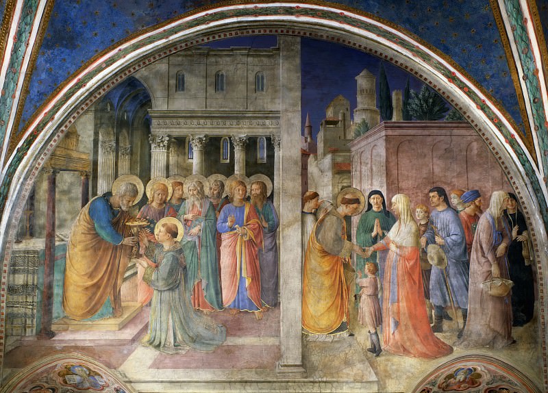 St. Peter Consacrates Stephen as Deacon and St. Stephen Distributing Alms, Fra Angelico