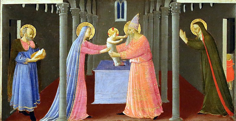Annunciation, predella – Bringing Christ to the Temple, Fra Angelico