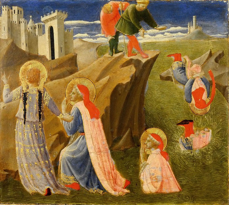 Annalena Altarpiece, predella – Saints Cosmas and Damian, drowning, Fra Angelico