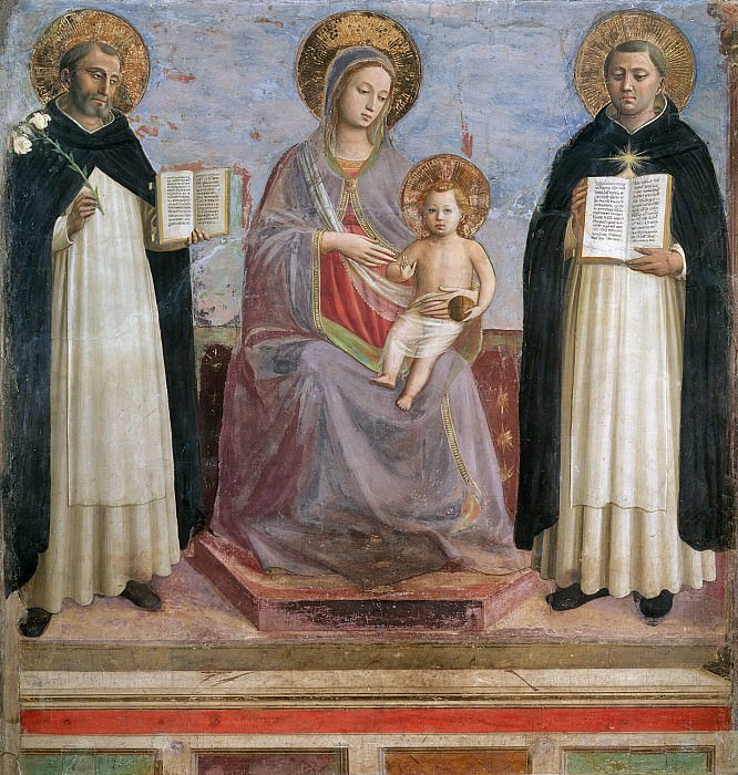 Мадонна с Младенцем со святыми Домиником и Фомой Аквинским, Фра Анджелико