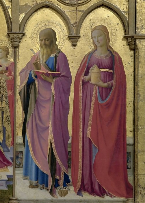 3 Кортонский полиптих, деталь – Святые Матфей и Мария Магдалина
