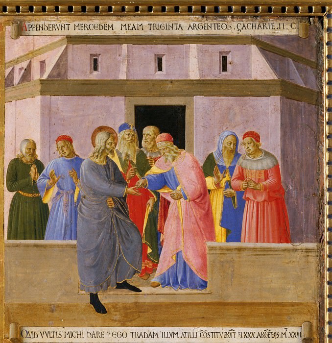 15. Judas receives the silver coins, Fra Angelico