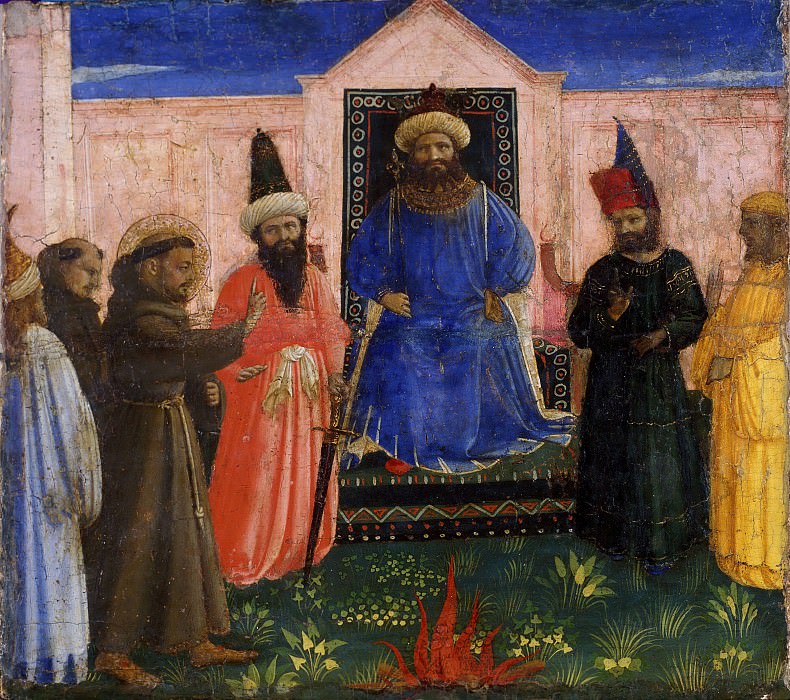 Алтарь Общества Святого Франциска, пределла – Святой Франциск перед султаном 