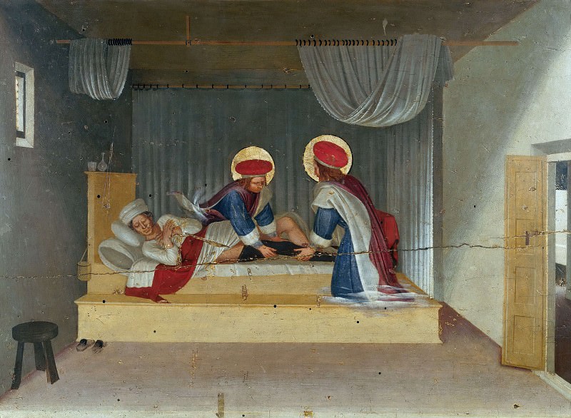 San Marco altarpiece, predella – The Healing of Justinian by Saint Cosmas and Saint Damian, Fra Angelico