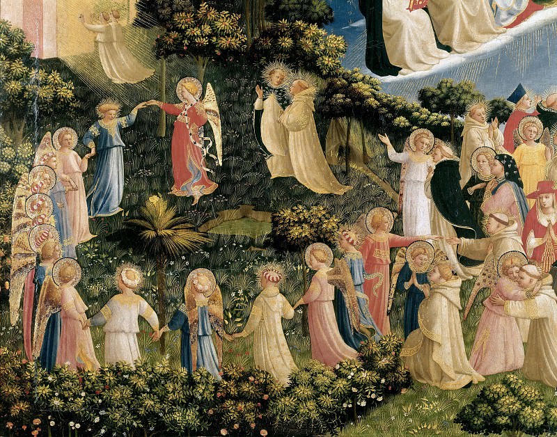 The Last Judgement, detail – The dance of the beatified, Fra Angelico