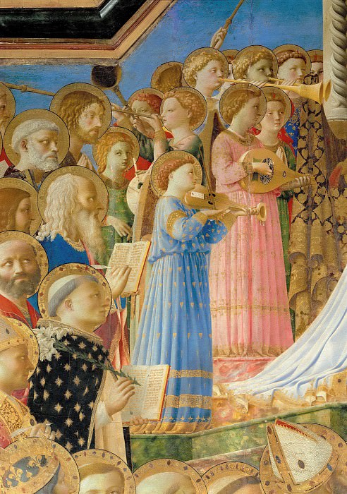 Coronation of the Virgin, detail, Fra Angelico