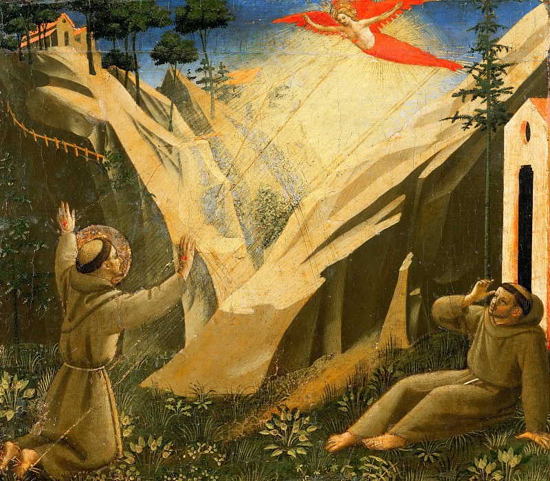 Compagnia di San Francesco Altarpiece, predella – Saint Francis Receives the Stigmata, Fra Angelico