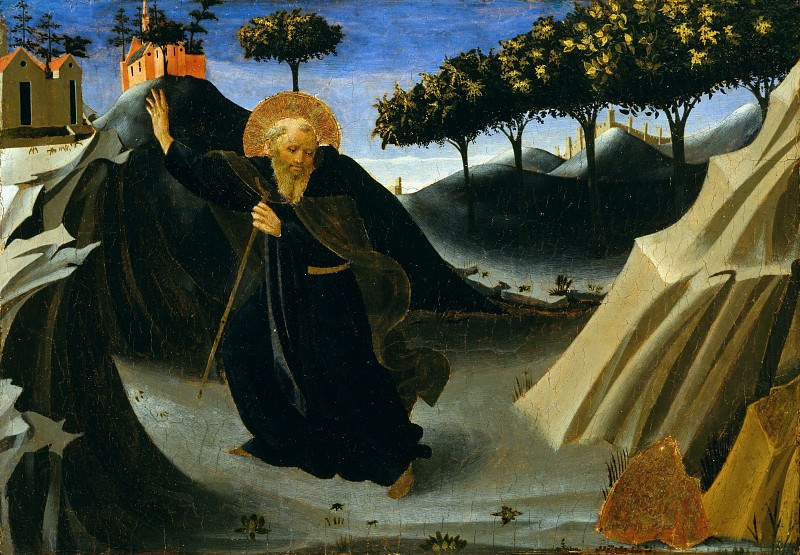 Святой Антоний, искушаемый грудой злата, Фра Анджелико