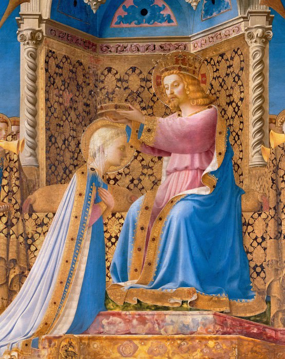 Coronation of the Virgin, detail, Fra Angelico