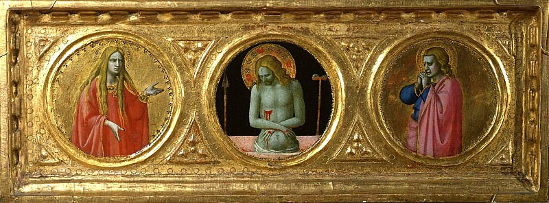 St Peter Martyr Altarpiece, predella – Man of Sorrows with saints Mary Magdalene and John the Evangelist