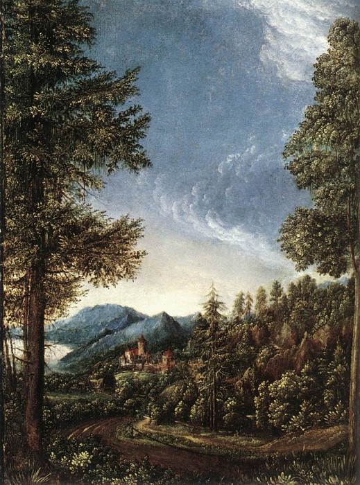  Danubian Landscape 1520, Albrecht Altdorfer