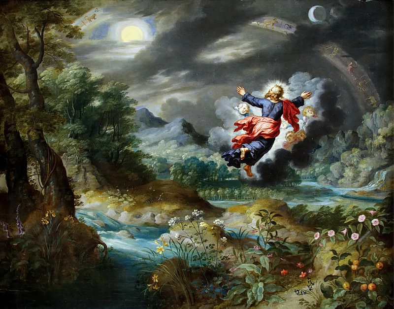 Creation of the moon and stars, Jan Brueghel the Younger