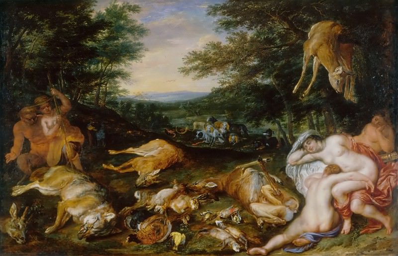 Diana and Nymphs after the hunt, Jan Brueghel the Younger