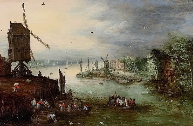 River Landscape with a Mill, Jan Brueghel the Younger