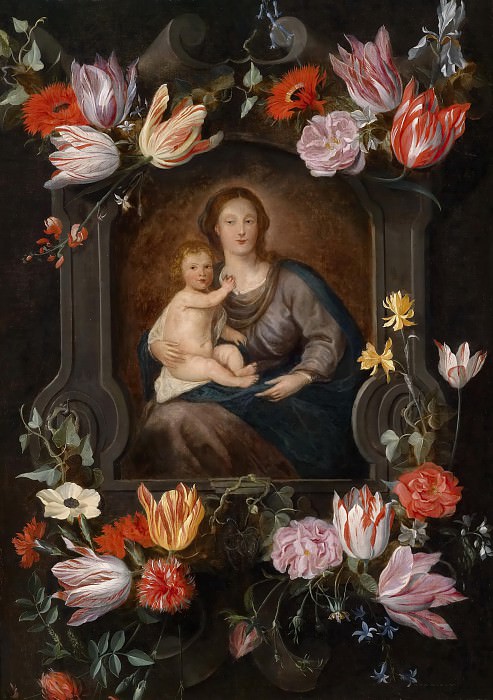 Мадонна с Младенцем в цветочном обрамлении, Ян Брейгель Младший
