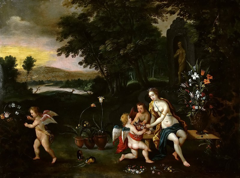 Flora and putti, Jan Brueghel the Younger