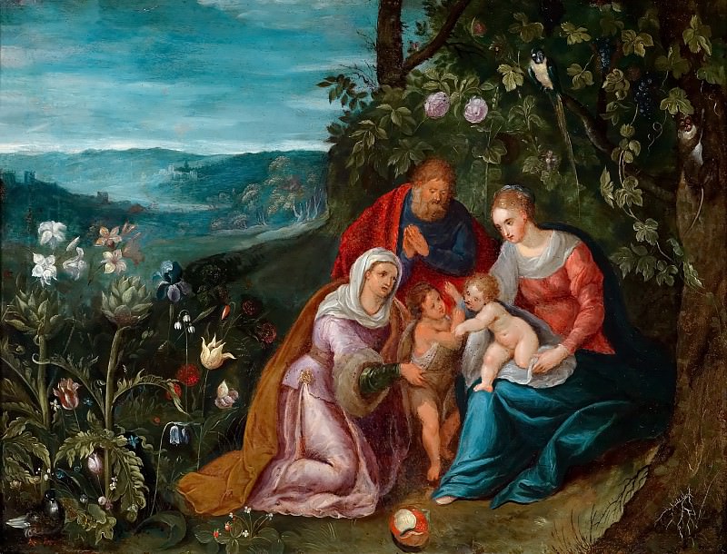 The Holy Family with St. Elizabeth, Jan Brueghel the Younger