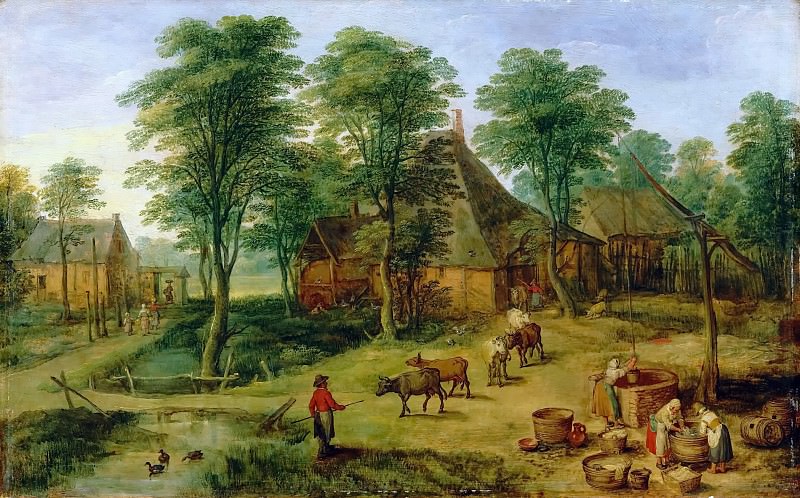 Farmyard, Jan Brueghel the Younger