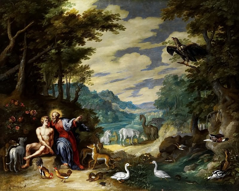 Сотворение Адама в Эдемском саду, Ян Брейгель Младший