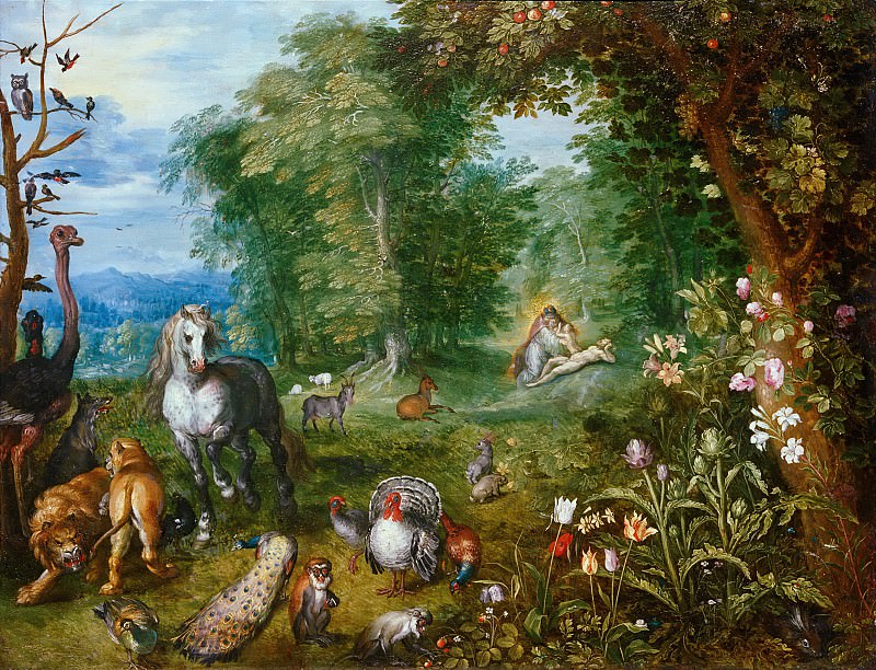 Landscape with the Creation of Eve, Jan Brueghel the Younger