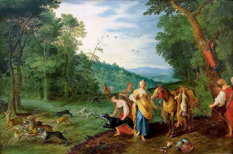 Diana on the hunt, Jan Brueghel the Younger