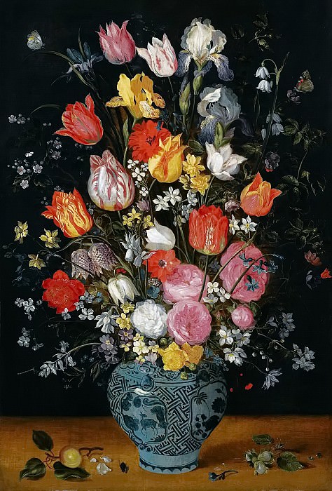Flowers in a vase, Jan Brueghel the Younger
