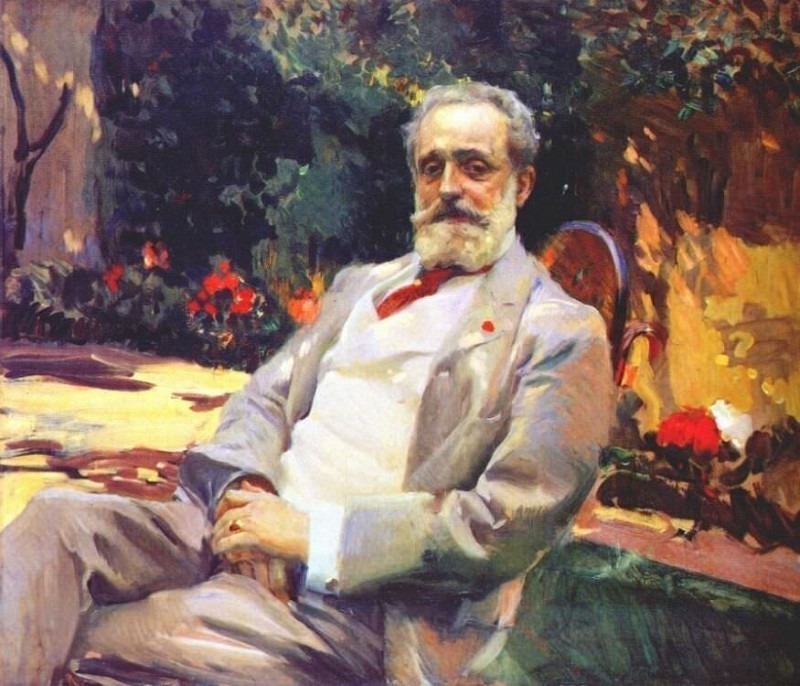 Соролья Раймундо де Мадрасо в своем парижском саду, Хоакин Соролья-и-Бастида