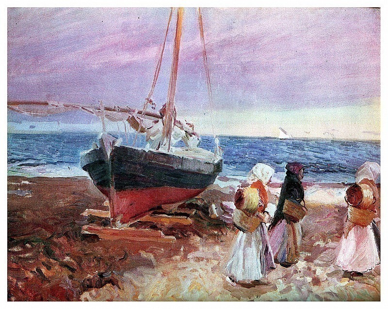 Fisherwomen on the beach of Valencia, Joaquin Sorolla y Bastida