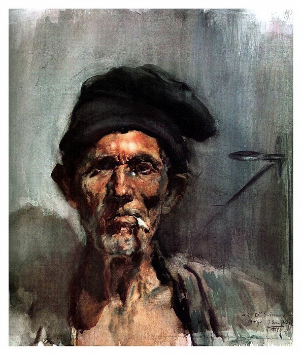 The old man with the cigarette, Joaquin Sorolla y Bastida