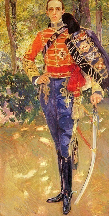 Portrait of King Alfonso XIII with the Hussars Uniform, Joaquin Sorolla y Bastida