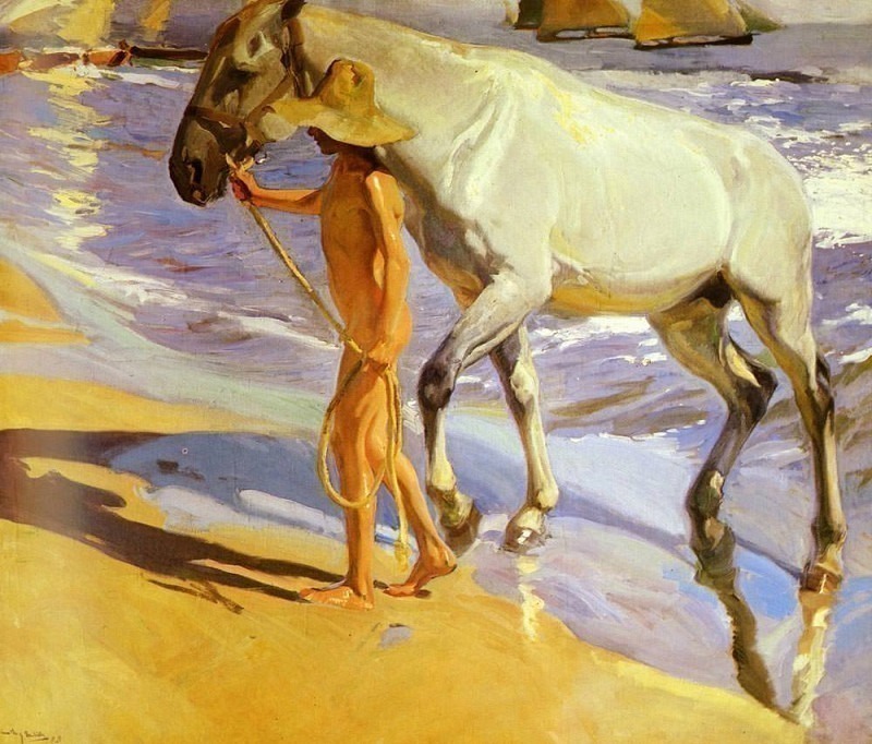 Купание лошади, Хоакин Соролья-и-Бастида