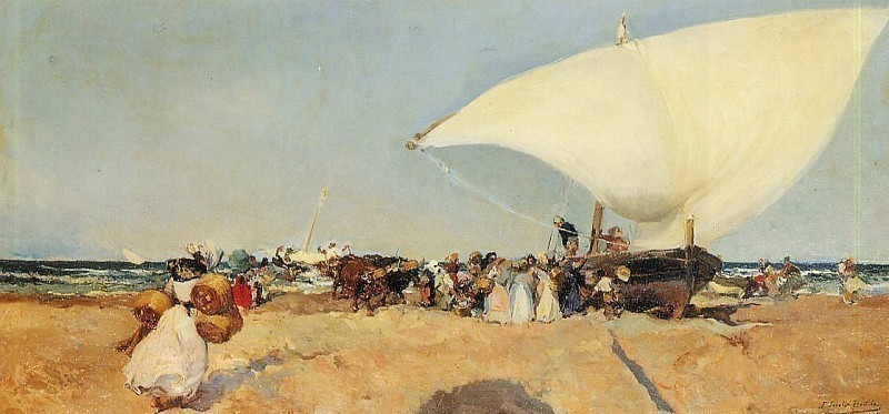 Arrival of the Boats, Joaquin Sorolla y Bastida