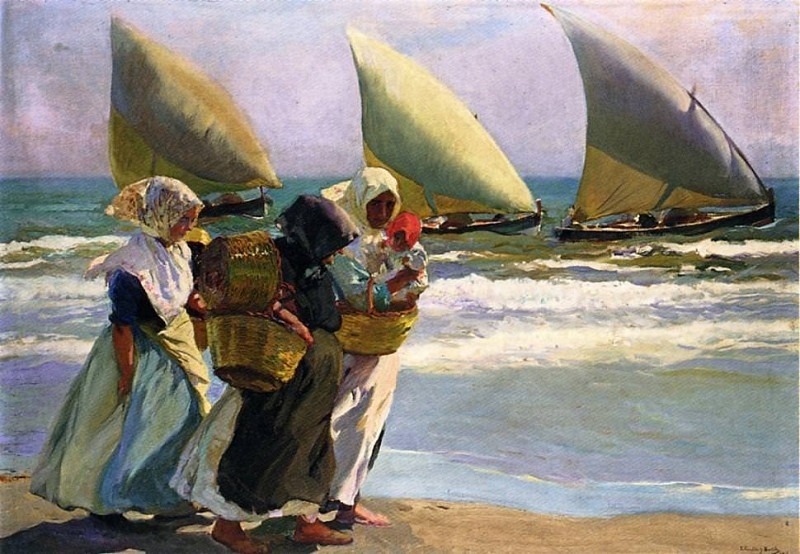 Three Sails, Joaquin Sorolla y Bastida