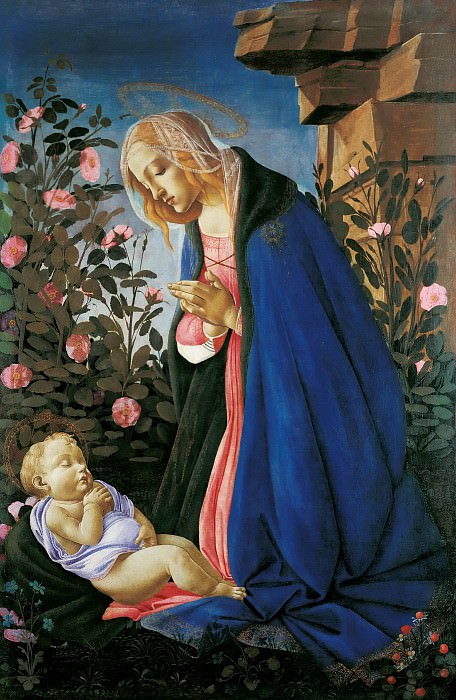 Мадонна, поклоняющаяся спящему Младенцу Христу, Сандро Боттичелли