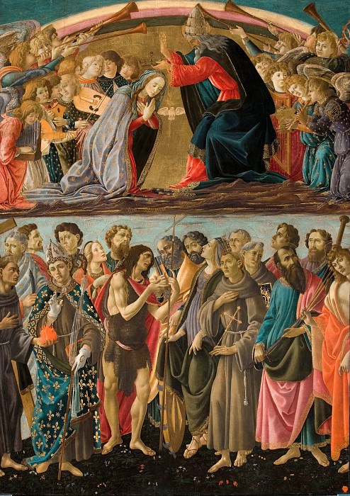 Coronation of the Virgin with Saints , Alessandro Botticelli